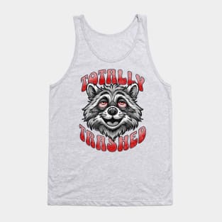 Let's Get Totally Trashed Funny Retro Vintage Raccoon Trash Panda Tank Top